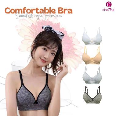 Chelyne BH Full Cup V0886 Bahan Seamless Rajut Dengan Busa Premium - Comfort Daily Bra - Tanpa Kawat
