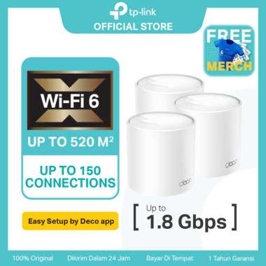 TP-LINK DECO X20 3 PACK AX1800 Whole Home Mesh Wi-Fi 6 System