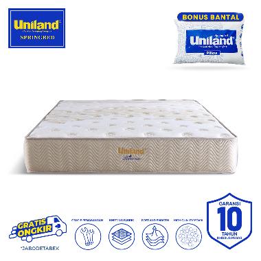 Uniland Springbed Rivera Brilliant Firmtop - Hanya Kasur Spring Bed 160 x 200 Beige