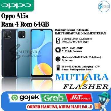 Oppo A15s Ram 4 Rom 64GB Dynamic Black