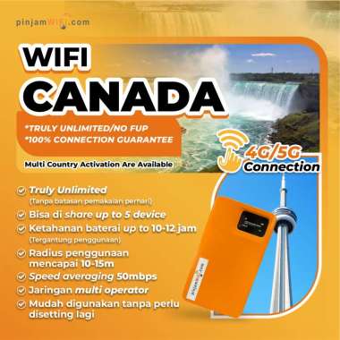 Sewa Wifi Portable Canada Truly Unlimited NO FUP-Pinjam Wifi Canada Truly Unlimited