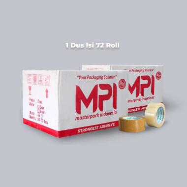 Lakban Bening - Lakban Cokelat MPI Ekomonis 100 Yard Gojek-Grab 1 DUS Bening