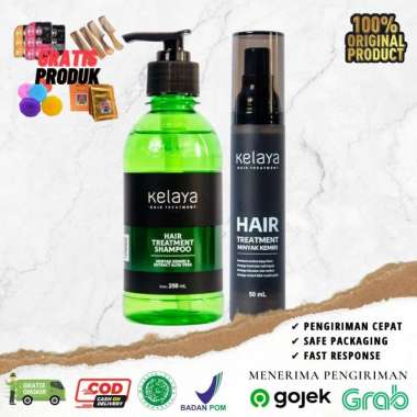 Promo 1 botol Kelaya Hair Treatment Shampoo + 1 botol Kelaya Minyak Kemiri