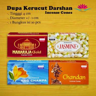 Dupa Kerucut India Dharsan Insence Cones Maharaja Gold