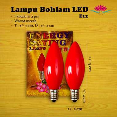 Bohlam Sembahyang Lampu LED Energi Saying Merah