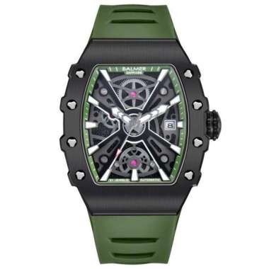 Balmer B-8836MA Jam Tangan Pria AUTOMATIC 8836 RM Silicone Sapphire Hijau