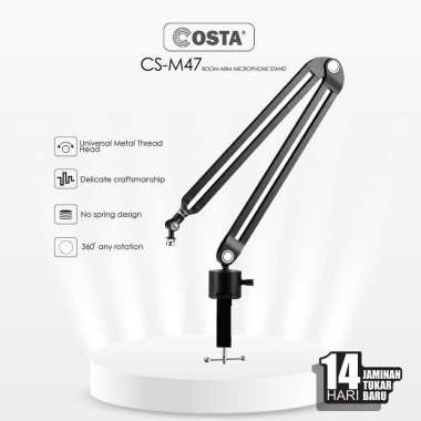 COSTA CS-M47 Boom Arm Microphone Stand Mic Adjustable No Spring system