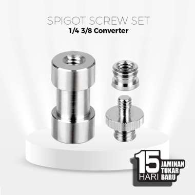 SPIGOT Screw Set 1/4 3/8 Converter Baut Adapter Mount Tripod, stand