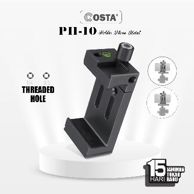COSTA PH-10 CNC Metal Phone Holder Tripod With HotShoe/ Waterpass Black