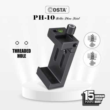 COSTA PH-10 CNC Metal Phone Holder Tripod With HotShoe/ Waterpass Black