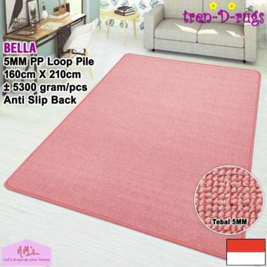 Tren-D-rugs Karpet Polos Lantai Ruang Tamu Ruang Tidur Permadani Bulu Minimalis Anti slip 160 cm x 2