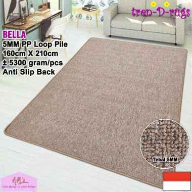 Tren-D-rugs Karpet Polos Lantai Ruang Tamu Ruang Tidur Permadani Bulu Minimalis Anti slip 160 cm x 2