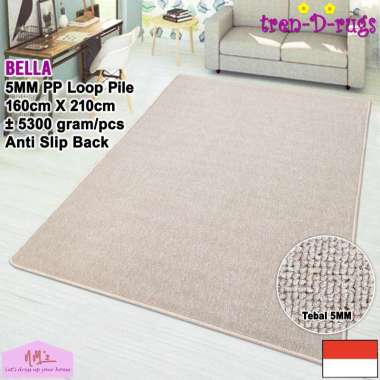 Tren-D-rugs Karpet Polos Lantai Ruang Tamu Ruang Tidur Permadani Bulu Minimalis Anti slip 160 cm x 2