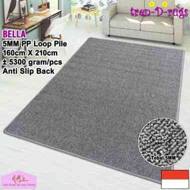 Tren-D-rugs Karpet Polos Lantai Ruang Tamu Ruang Tidur Permadani Bulu Minimalis Anti slip 160 cm x 2