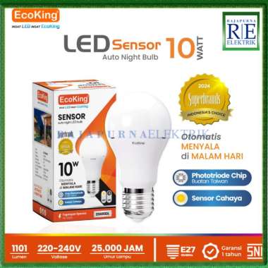 Lampu bohlam LED Sensor Cahaya 10 Watt - 10W ECOKING ORIGINAL