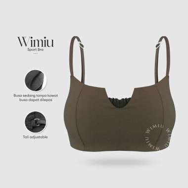 Wimiu Tank Top Tanktop Tangtop BH Sport Crop Top Sport Bra Bralette Katun Premium 100114 Grey