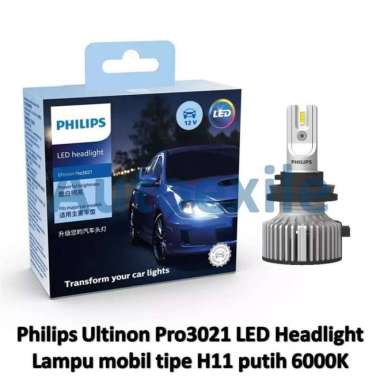 Philips Ultinon Pro3021 LED HL H11 12V 24V Putih 6000K Headlight Lampu Depan Mobil BRV Civic Ertiga
