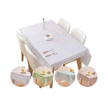 Med+ Taplak Meja Anti Air Motif Kotak-Kotak Aesthetic Hijau