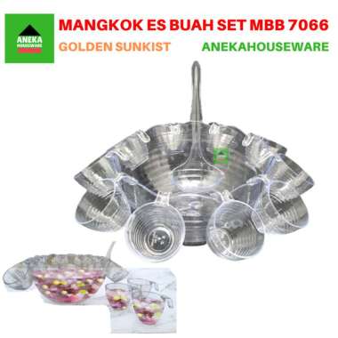 Mangkok Sop Buah Tempat Es Buah Set Gelas MBB 7066 Golden Sunkist MBBUD 7072