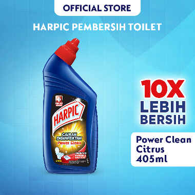 Harpic Power Clean Cairan Disinfectant Citrus 405 ml - Pembersih Toilet -
