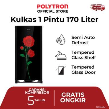 POLYTRON Kulkas 1 Pintu Belleza Varia 170 liter PRA 17CRX