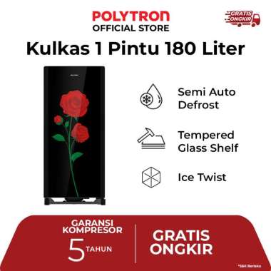 POLYTRON Kulkas 1 Pintu Belleza Varia 180 liter PRA 18CRX