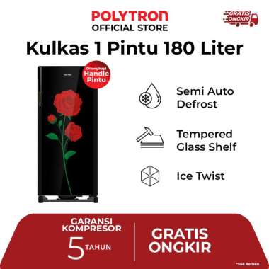 POLYTRON Kulkas 1 Pintu Belleza Varia 180 liter PRA 18DRX