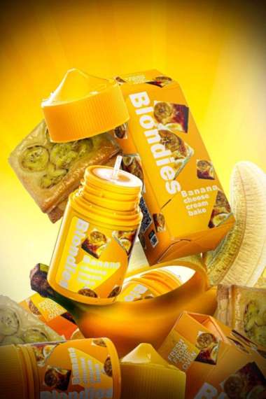 Blondies Banana Cheese Cream Bake 60ML by IDJ - Authentic Liquid FB 8MG 60ML`