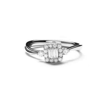 Lino and sons - Cincin Berlian F VVS (Megana Diamond Ring) 11