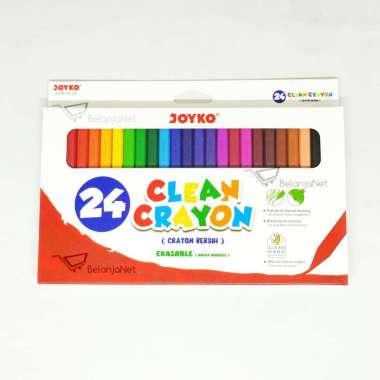 Krayon Bersih | Clean Crayon Joyko 24 Warna CLCR-AC-24
