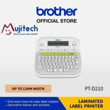 Brother PT-D210 P-Touch - Printer Label Portable Mesin+Adaptor