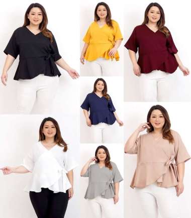 Baju Blouse Wanita Atasan Jumbo BIG SIZE LD 120cm XXL XXXL 628 KOREAN STYLE CEWEK GEMUK BAJU IBU HAM