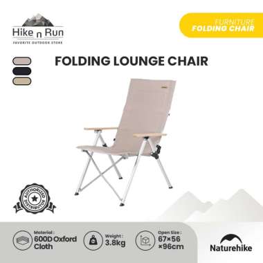Naturehike Kursi Lipat Camping Folding Lounge Chair NH17T003-Y Hitam
