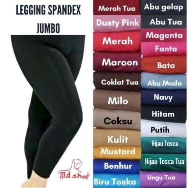 CELANA LEGGING SPANDEX JUMBO WANITA Coklat Susu