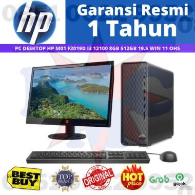 PC Desktop HP M01 F2019D I3 12100 8GB 512GB SSD 19.5 WIN 11 OHS