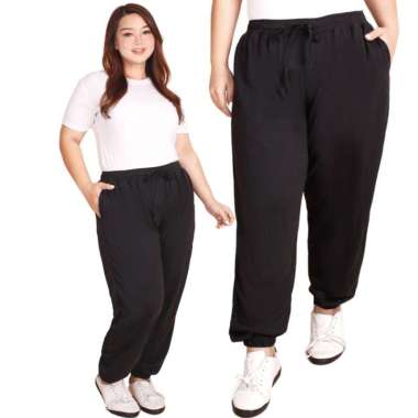 FELIS JUMBO - Celana Panjang Jogger BIG SIZE Wanita Training Olahraga XXXL Krem