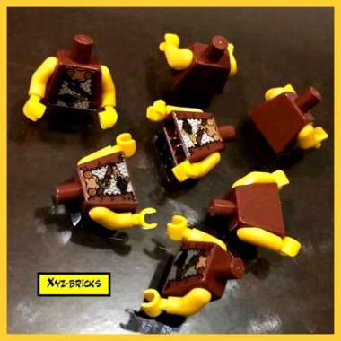 LEGO PARTS 4618115 Torso Reddish Brown - Viking Chest with Chain Mail and Belts Pattern Upper Part N