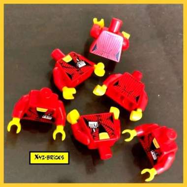 LEGO PARTS 6032070 Torso Red - Female Suit Jacket with Pinstripes and Buttons Gold Necklace Press Pa