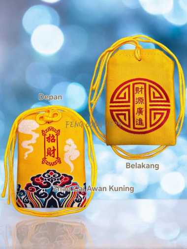 Kantong Hu Jimat Talisman Premium Bordir Halus ZC Awan Kuning