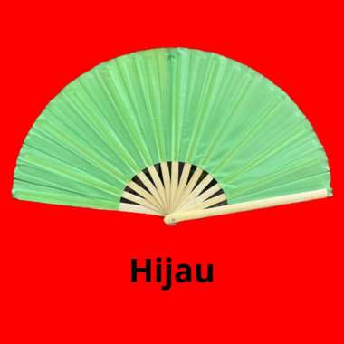 Kipas Kain Plastik Hijau Polos