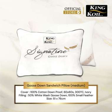King Koil Bantal Bulu Angsa / Pillow Goose Down Sandwich Pillow Only