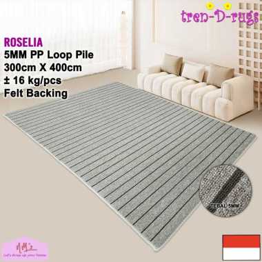 Tren-D-Rugs Karpet stripes garis line permadani jumbo modern alas lantai ruang tamu kamar tidur anti