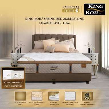 King Koil Kasur Springbed Amberstone [Full Set] 180 x 200