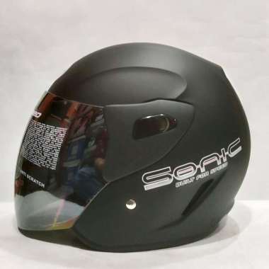HELM MAZ SONIC SOLID BLACK DOFF HELM HALF FACE L BLACK DOFF