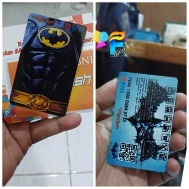 Kartu eMoney eToll Tapcash BRIZZI edisi Batman - Custom Print eMoney Mandiri