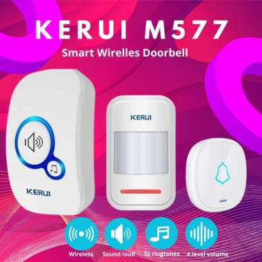 Alarm Bel Rumah Wireless Bel Pintu KERUI M577 Sensor Gerak welcome