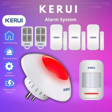 Alarm Rumah Strobe Sirine wireless KERUI strobe Alarm System