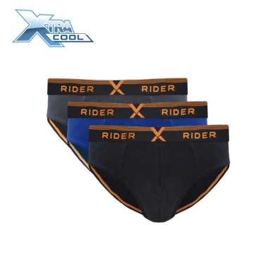 Rider Xtracool R881B Celana Dalam Pria Mini Brief Isi 3 Pcs M Multiwarna