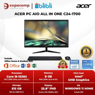 ACER PC AIO ALL IN ONE C24-1700 CORE i5-1235U
