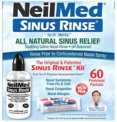 Neilmed The Original & Patented Sinus Rinse Kit [50 Premixed Packets]
